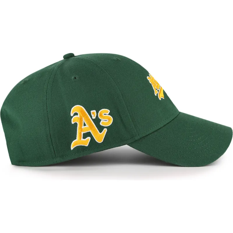 bone-curvo-verde-ajustavel-mvp-ballpark-script-shot-da-oakland-athletics-mlb-da-47-brand