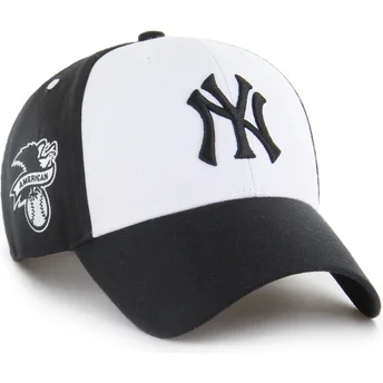 Boné curvo preto e branco snapback MVP Replica Sure Shot da New York Yankees MLB da 47 Brand