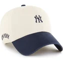 bone-curvo-bege-e-azul-marinho-ajustavel-clean-up-base-runner-sure-shot-two-tone-da-new-york-yankees-mlb-da-47-brand