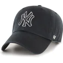 bone-curvo-preto-ajustavel-clean-up-no-loop-label-da-new-york-yankees-mlb-da-47-brand