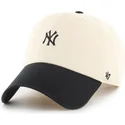 bone-curvo-bege-e-preto-ajustavel-clean-up-base-runner-two-tone-da-new-york-yankees-mlb-da-47-brand