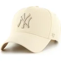 bone-curvo-bege-snapback-com-logo-bege-mvp-dt-sure-shot-two-tone-cotton-da-new-york-yankees-mlb-da-47-brand