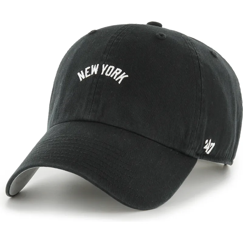 bone-curvo-preto-ajustavel-clean-up-base-runner-script-da-new-york-yankees-mlb-da-47-brand