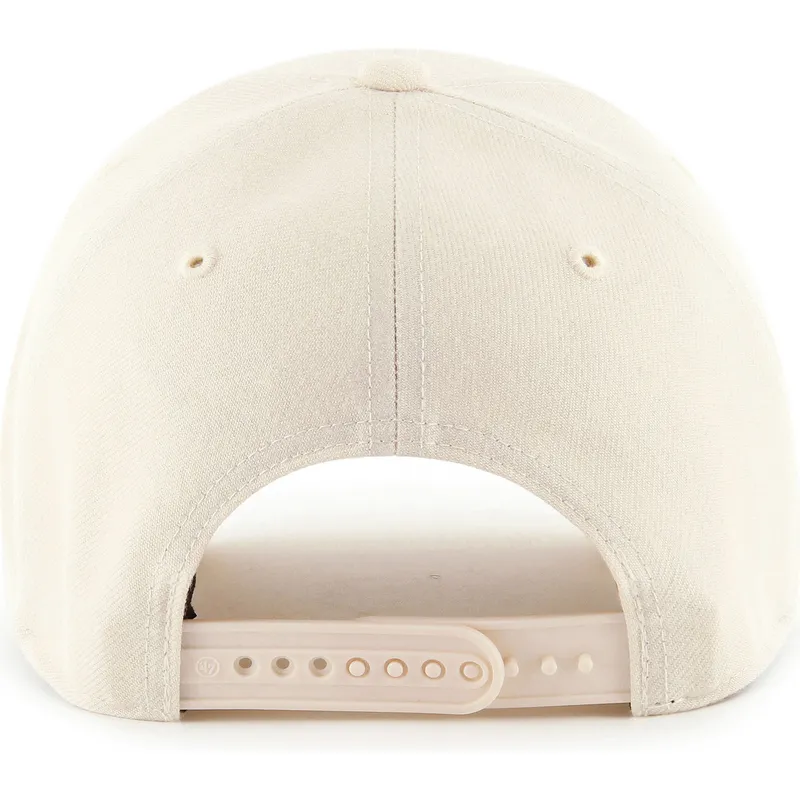 bone-curvo-bege-snapback-com-logo-bege-mvp-da-new-york-yankees-mlb-da-47-brand