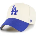 bone-curvo-bege-e-azul-ajustavel-mvp-two-tone-da-los-angeles-dodgers-mlb-da-47-brand