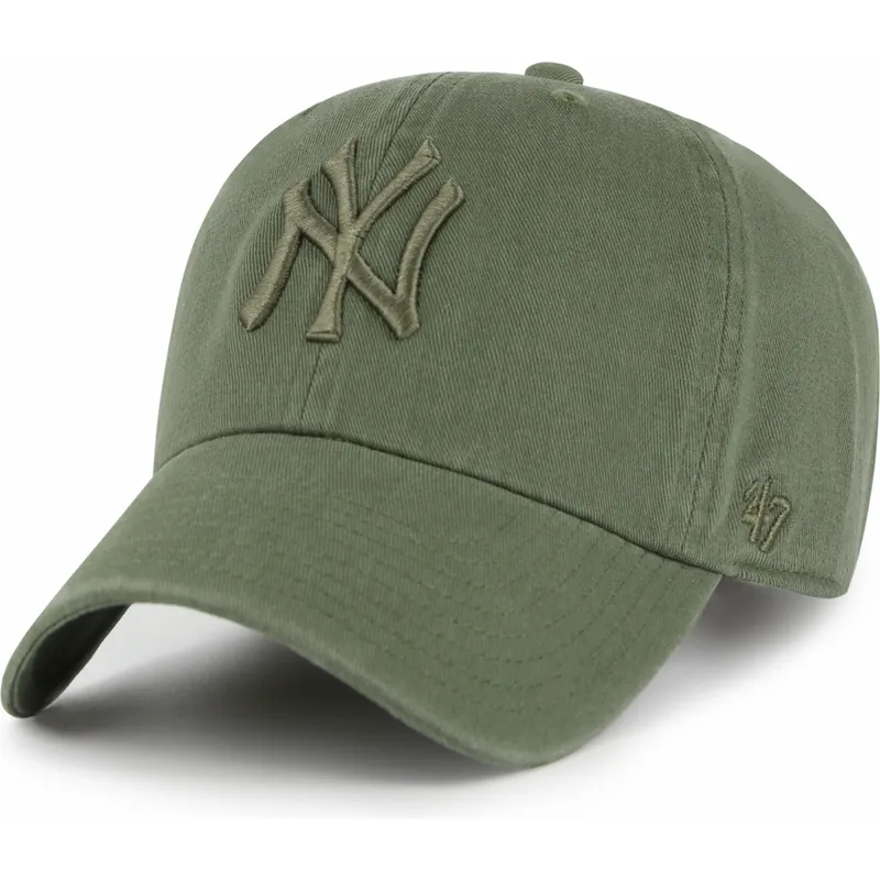 bone-curvo-verde-ajustavel-com-logo-verde-clean-up-da-new-york-yankees-mlb-da-47-brand