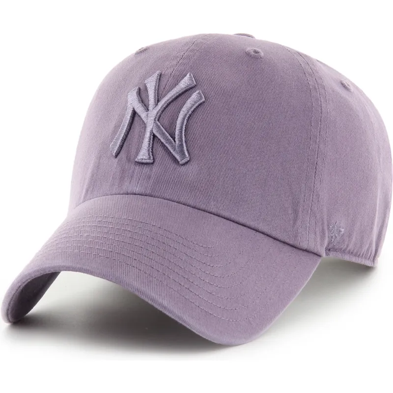 bone-curvo-violeta-ajustavel-com-logo-violeta-clean-up-iris-da-new-york-yankees-mlb-da-47-brand
