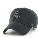 bone-curvo-preto-ajustavel-com-logo-cinza-clean-up-da-chicago-white-sox-mlb-da-47-brand