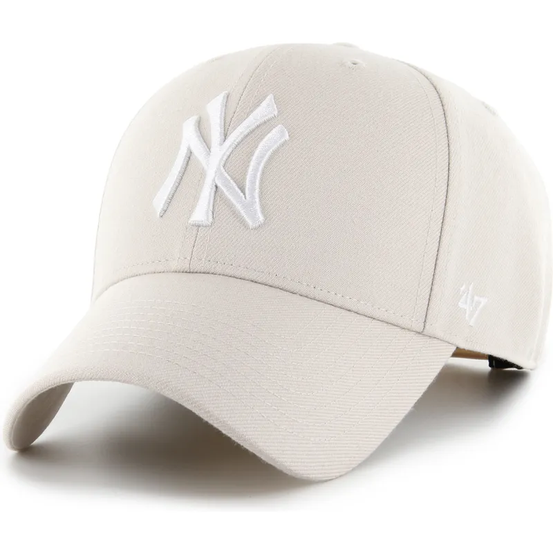 bone-curvo-bege-snapback-mvp-bone-da-new-york-yankees-mlb-da-47-brand