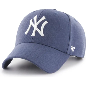 Boné curvo azul snapback MVP Timber Blue da New York Yankees MLB da 47 Brand