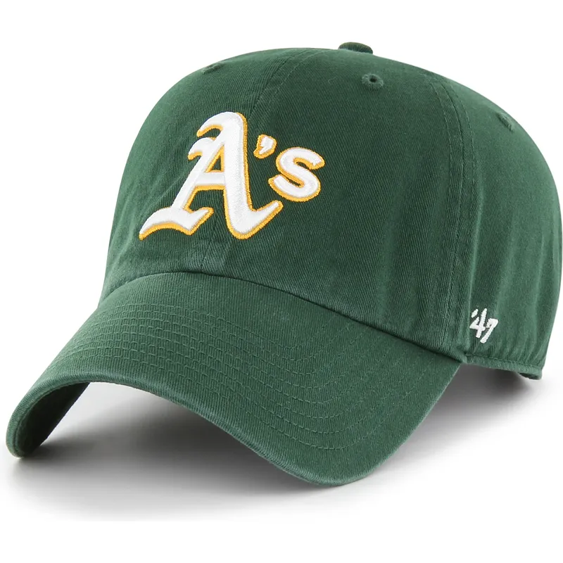 bone-curvo-verde-ajustavel-clean-up-da-oakland-athletics-mlb-da-47-brand