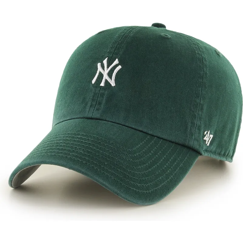 bone-curvo-verde-ajustavel-clean-up-base-runner-mini-logo-da-new-york-yankees-mlb-da-47-brand