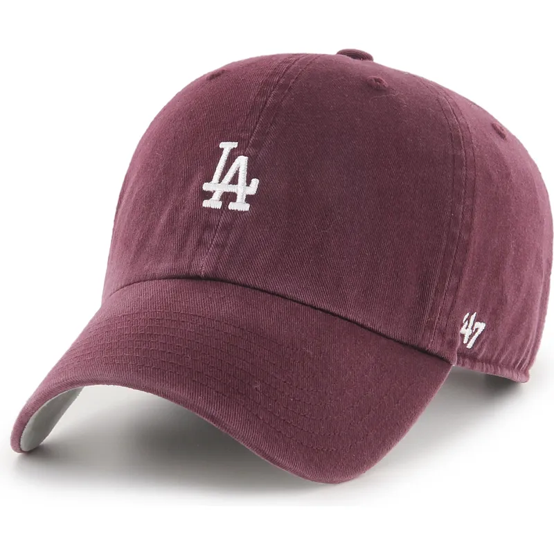 bone-curvo-grena-ajustavel-clean-up-base-runner-da-los-angeles-dodgers-mlb-da-47-brand