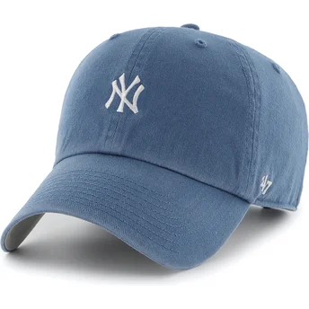 Boné curvo azul ajustável Clean Up Base Runner da New York Yankees MLB da 47 Brand