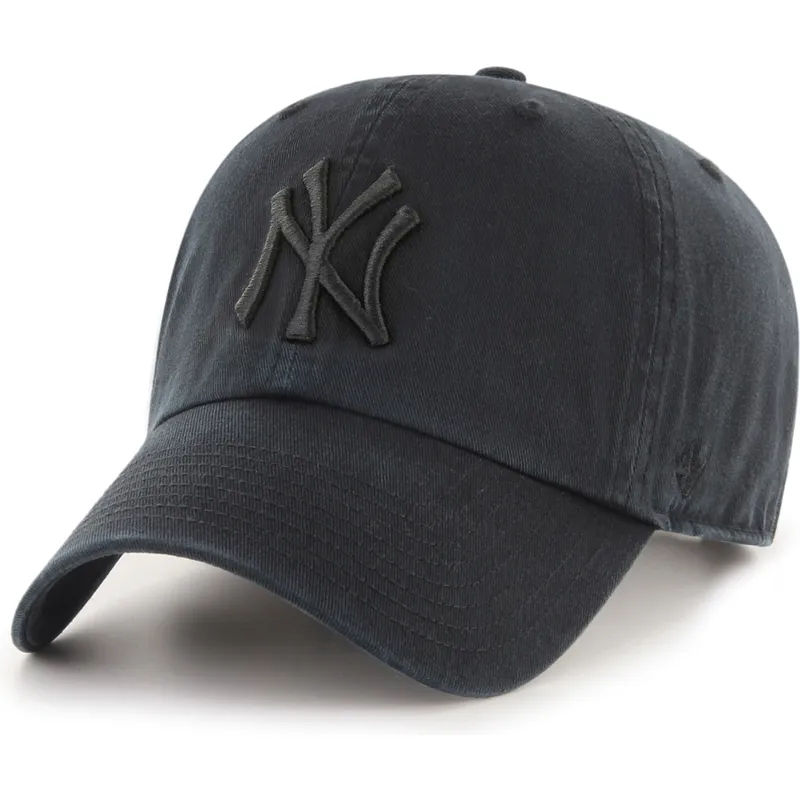 bone-curvo-preto-ajustavel-com-logo-preto-clean-up-da-new-york-yankees-mlb-da-47-brand