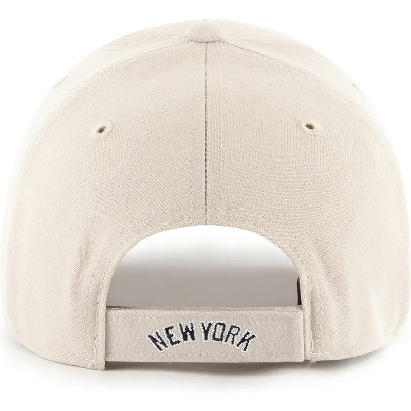 bone-curvo-bege-ajustavel-com-logo-azul-marinho-mvp-da-new-york-yankees-mlb-da-47-brand