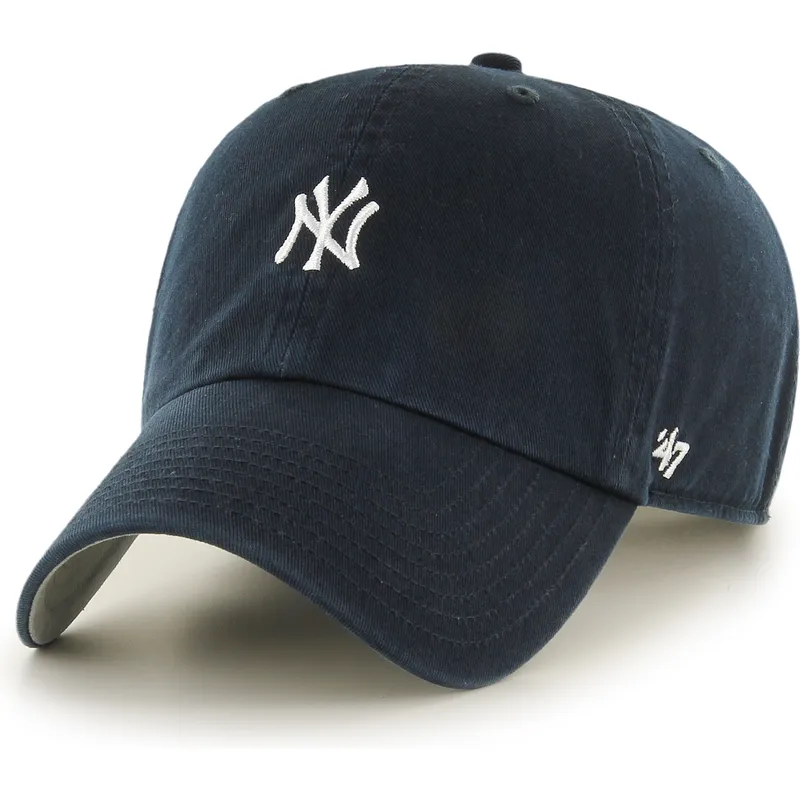 bone-curvo-azul-marinho-ajustavel-clean-up-base-runner-mini-logo-da-new-york-yankees-mlb-da-47-brand