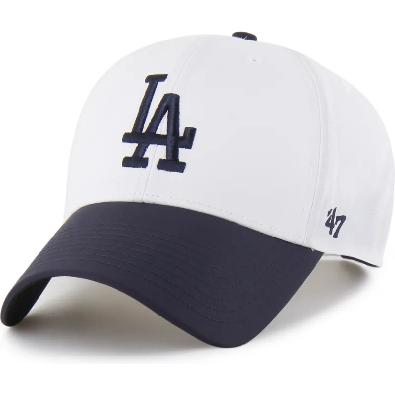 bone-curvo-branco-e-azul-marinho-snapback-mvp-brrr-two-tone-da-los-angeles-dodgers-mlb-da-47-brand
