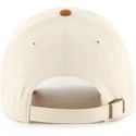 bone-curvo-bege-e-castanho-ajustavel-clean-up-mini-script-suede-visor-da-oakland-athletics-mlb-da-47-brand