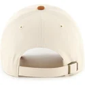 bone-curvo-bege-e-castanho-ajustavel-clean-up-mini-script-suede-visor-da-los-angeles-dodgers-mlb-da-47-brand