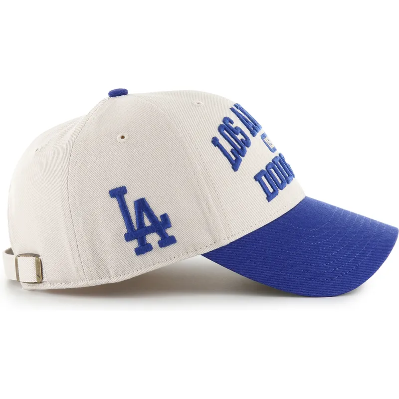 bone-curvo-bege-e-azul-ajustavel-mvp-broke-line-da-los-angeles-dodgers-mlb-da-47-brand