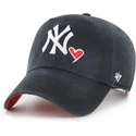 bone-curvo-preto-ajustavel-clean-up-heart-icon-da-new-york-yankees-mlb-da-47-brand