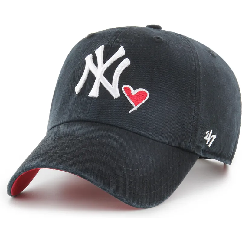 bone-curvo-preto-ajustavel-clean-up-heart-icon-da-new-york-yankees-mlb-da-47-brand