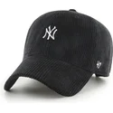 bone-curvo-preto-ajustavel-clean-up-cord-base-runner-da-new-york-yankees-mlb-da-47-brand