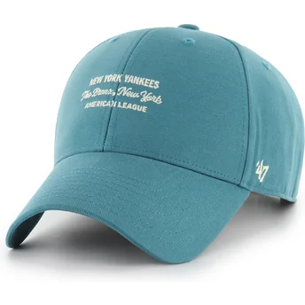 Boné curvo azul snapback MVP Contemporary Cyan da New York Yankees MLB da 47 Brand