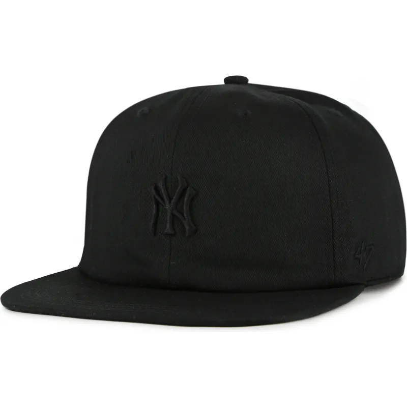 bone-plano-preto-snapback-com-logo-preto-captain-rl-contemporary-da-new-york-yankees-mlb-da-47-brand