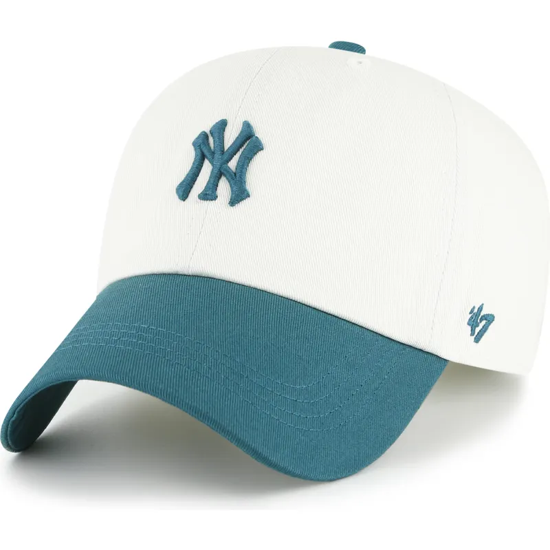 bone-curvo-bege-e-verde-ajustavel-clean-up-contemporary-two-tone-da-new-york-yankees-mlb-da-47-brand