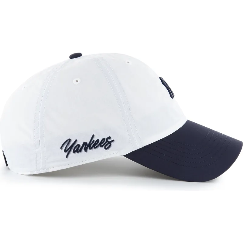 bone-curvo-branco-e-azul-marinho-ajustavel-clean-up-vista-mini-two-tone-da-new-york-yankees-mlb-da-47-brand