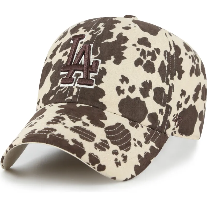 bone-curvo-castanho-ajustavel-com-logo-castanho-clean-up-bessie-da-los-angeles-dodgers-mlb-da-47-brand
