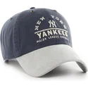 bone-curvo-azul-marinho-e-cinza-ajustavel-clean-up-windham-suede-vintage-da-new-york-yankees-mlb-da-47-brand