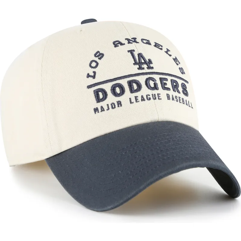 bone-curvo-bege-e-azul-marinho-ajustavel-clean-up-windham-da-los-angeles-dodgers-mlb-da-47-brand