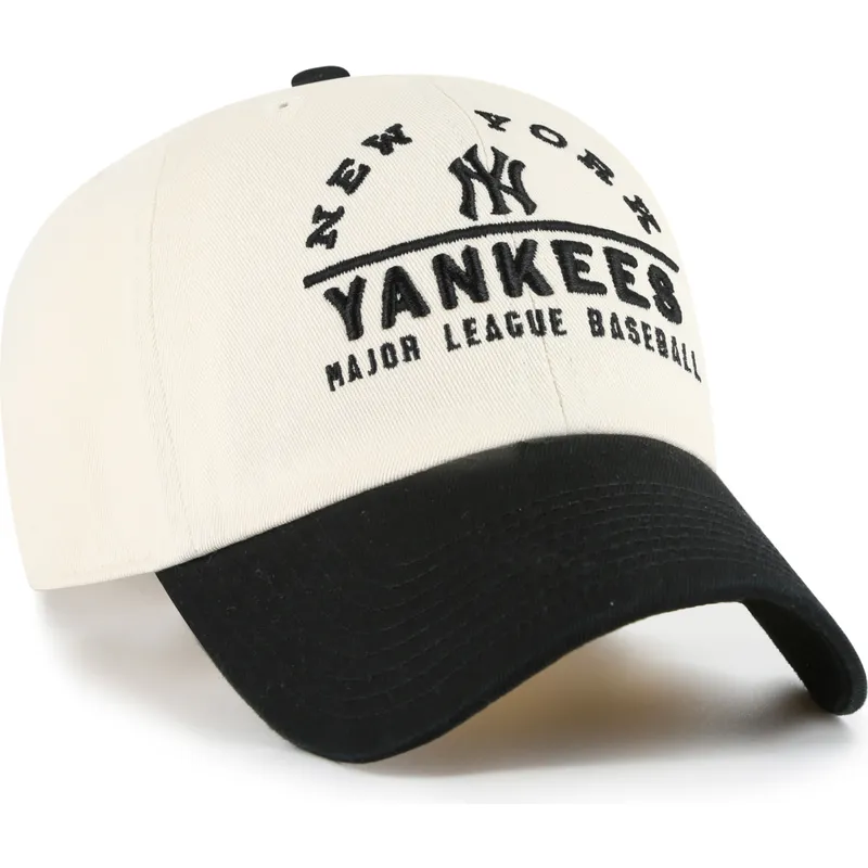 bone-curvo-bege-e-preto-ajustavel-clean-up-windham-da-new-york-yankees-mlb-da-47-brand
