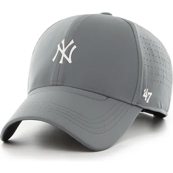 Boné curvo cinza ajustável MVP Cycle Shadow da New York Yankees MLB da 47 Brand