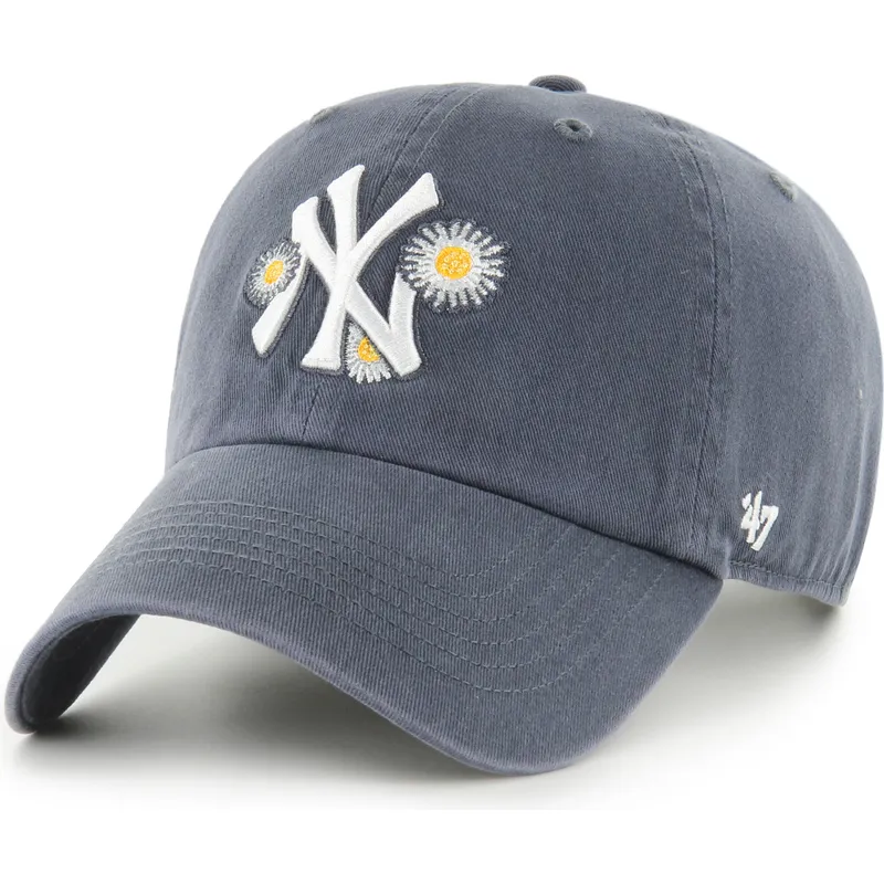 bone-curvo-azul-marinho-ajustavel-clean-up-icon-alt-vintage-da-new-york-yankees-mlb-da-47-brand