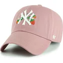 bone-curvo-rosa-ajustavel-clean-up-icon-alt-strawberry-da-new-york-yankees-mlb-da-47-brand