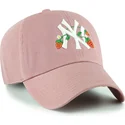 bone-curvo-rosa-ajustavel-clean-up-icon-alt-strawberry-da-new-york-yankees-mlb-da-47-brand