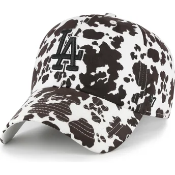 Boné curvo branco ajustável Clean Up Bessie da Los Angeles Dodgers MLB da 47 Brand