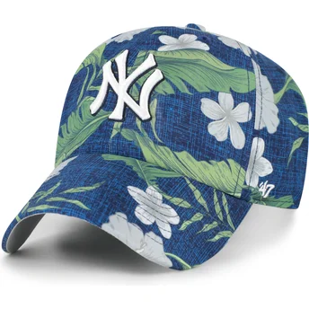 Boné curvo azul marinho ajustável Clean Up Beach Side da New York Yankees MLB da 47 Brand