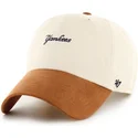 bone-curvo-bege-e-castanho-ajustavel-clean-up-mini-script-suede-visor-da-new-york-yankees-mlb-da-47-brand