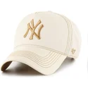 bone-curvo-bege-ajustavel-mvp-dt-contrast-stitch-da-new-york-yankees-mlb-da-47-brand