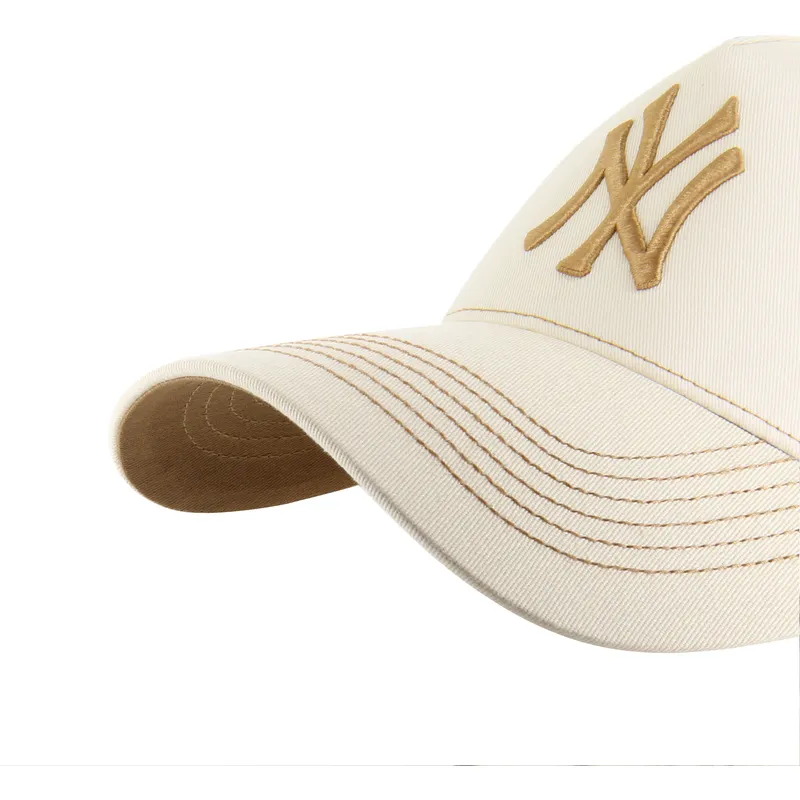 bone-curvo-bege-ajustavel-mvp-dt-contrast-stitch-da-new-york-yankees-mlb-da-47-brand