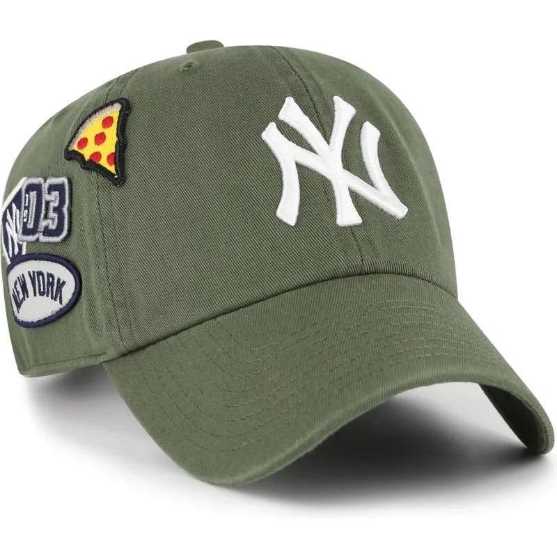 bone-curvo-verde-ajustavel-clean-up-badges-da-new-york-yankees-mlb-da-47-brand