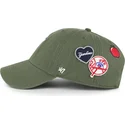 bone-curvo-verde-ajustavel-clean-up-badges-da-new-york-yankees-mlb-da-47-brand
