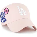 bone-curvo-rosa-ajustavel-clean-up-badges-da-los-angeles-dodgers-mlb-da-47-brand