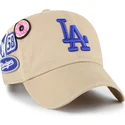 bone-curvo-khaki-ajustavel-clean-up-badges-da-los-angeles-dodgers-mlb-da-47-brand