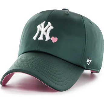 Boné curvo verde ajustável Clean Up With Love da New York Yankees MLB da 47 Brand